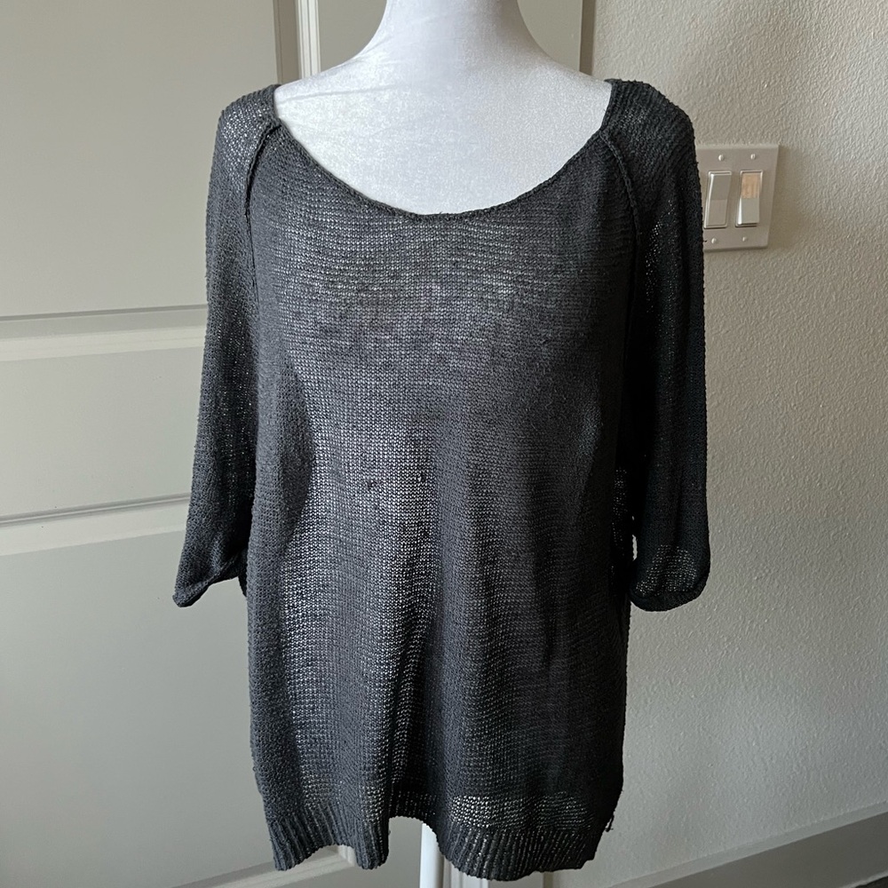 American Vintage Gray Crew Neck Sweater Relaxed Fit